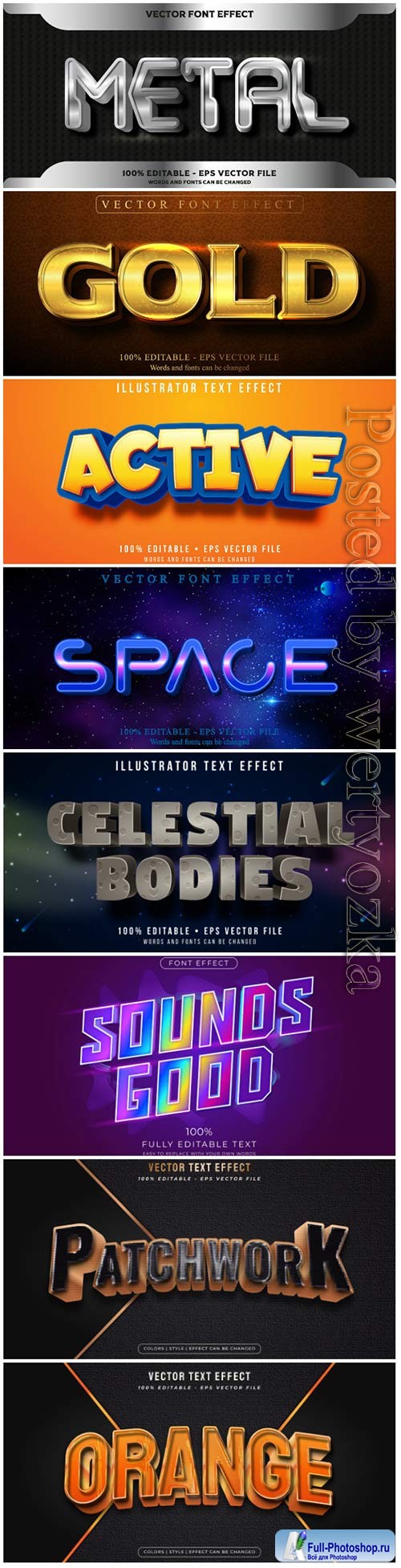 3d editable text style effect vector vol 73