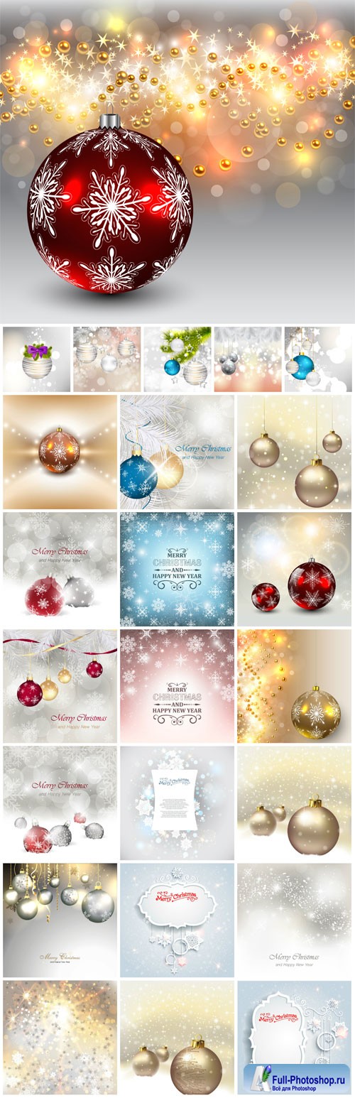 New Year and Christmas illustrations in vector 43