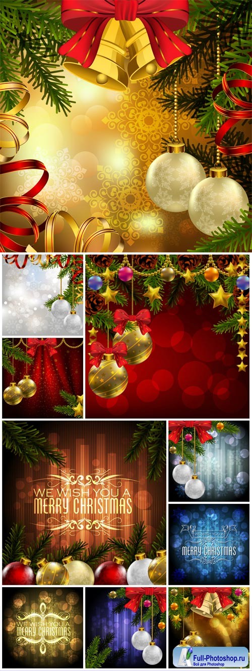 New Year and Christmas illustrations in vector 27