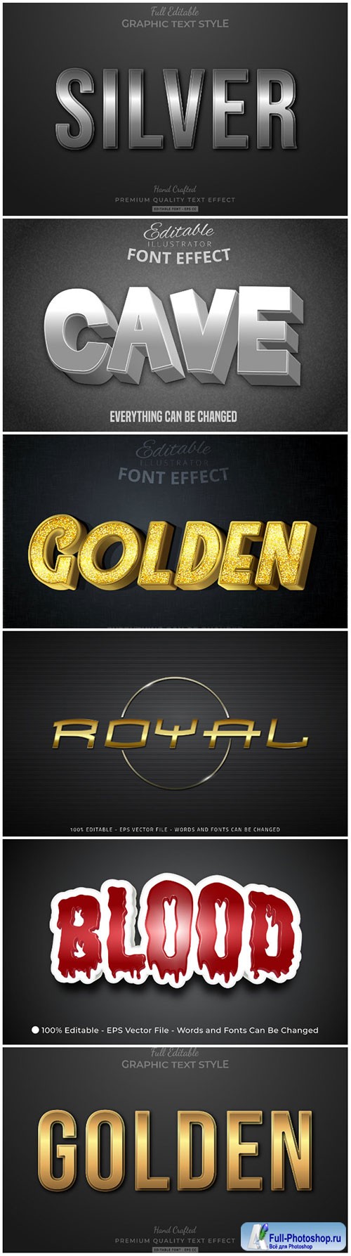 3d editable text style effect vector vol 116