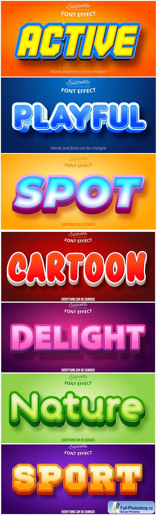 3d editable text style effect vector vol 111