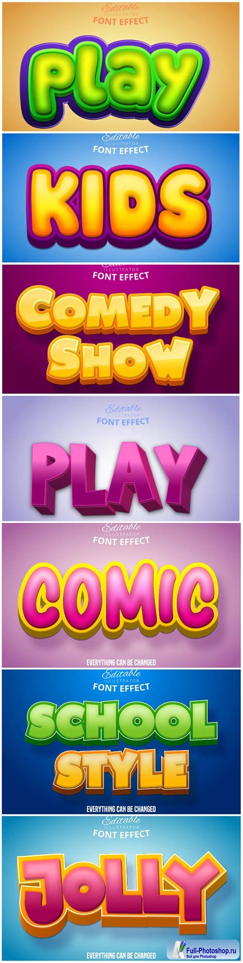 3d editable text style effect vector vol 126