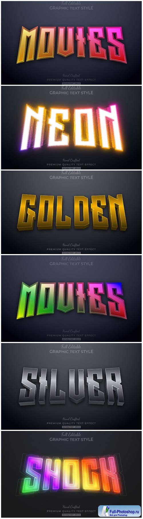 3d editable text style effect vector vol 120