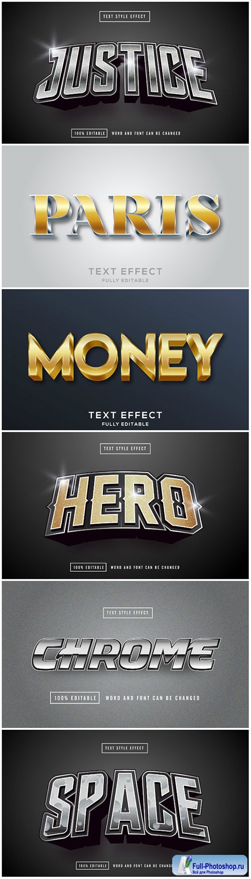 3d editable text style effect vector vol 118