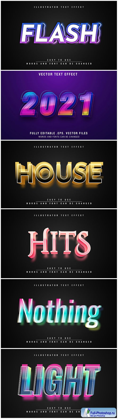 3d editable text style effect vector vol 138