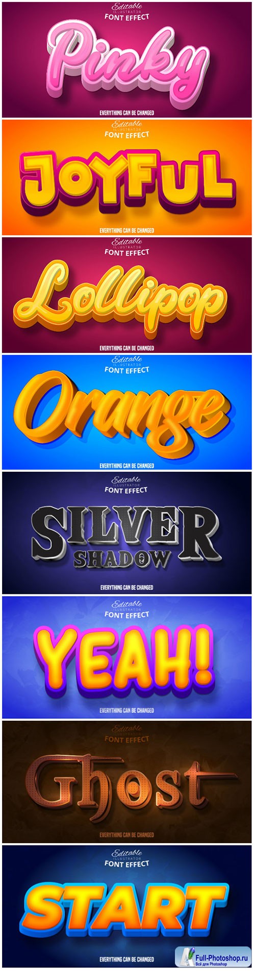 3d editable text style effect vector vol 131