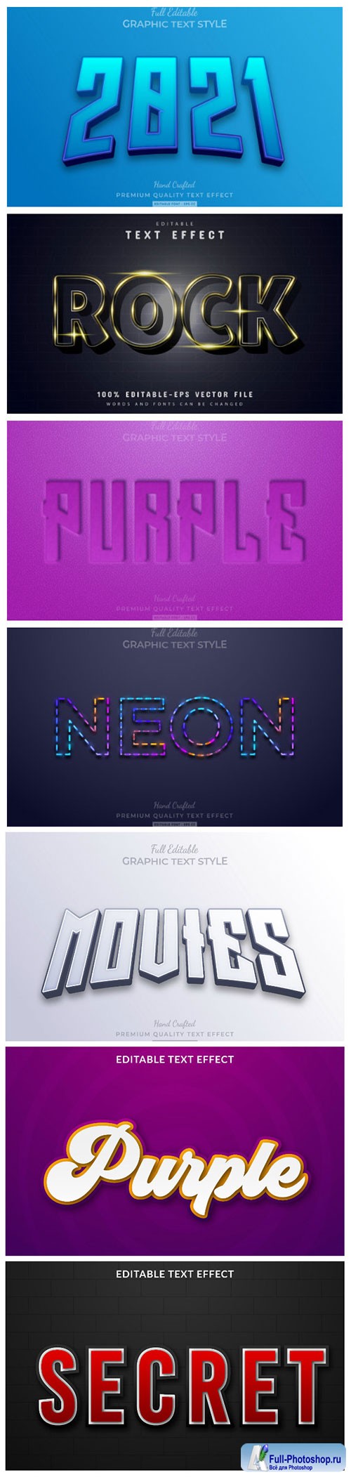 3d editable text style effect vector vol 149