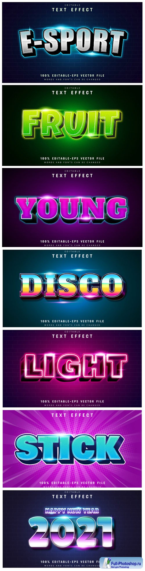 3d editable text style effect vector vol 147