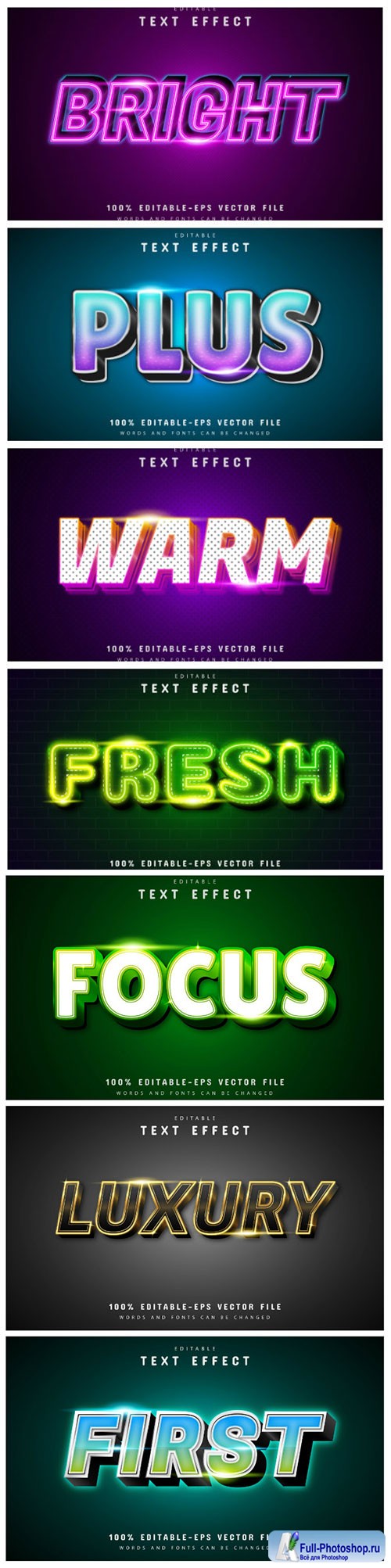 3d editable text style effect vector vol 146