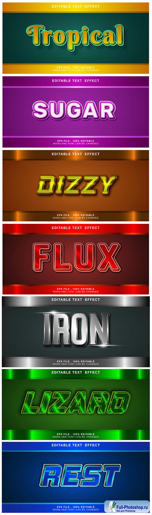 3d editable text style effect vector vol 141