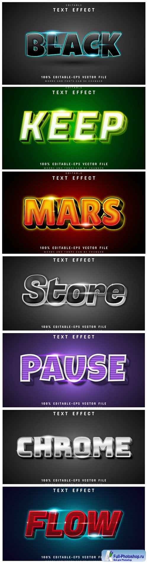 3d editable text style effect vector vol 145