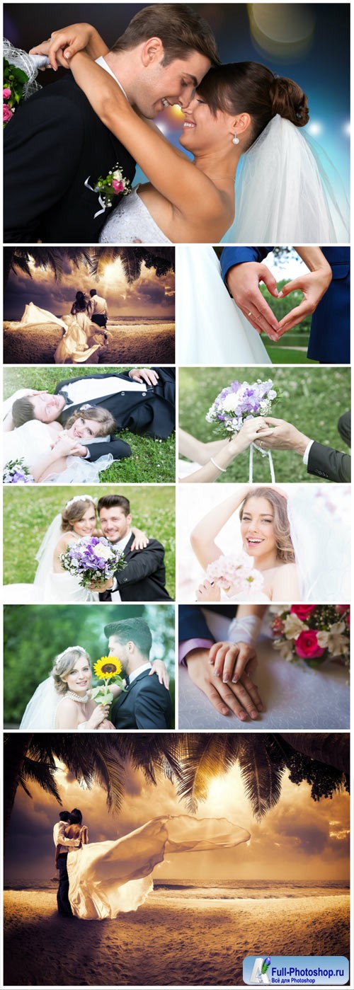 Bride and groom wedding stock photo