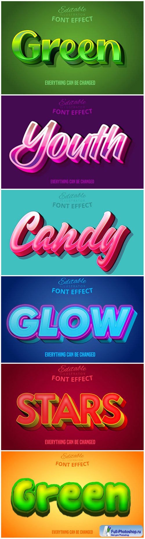 3d editable text style effect vector vol 164