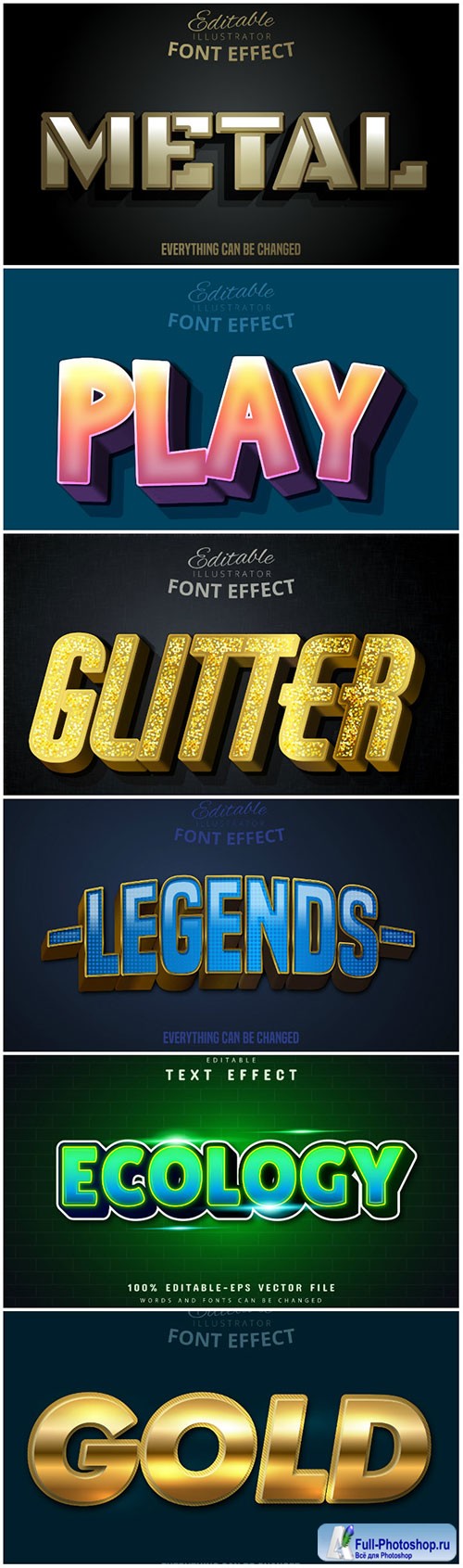 3d editable text style effect vector vol 161