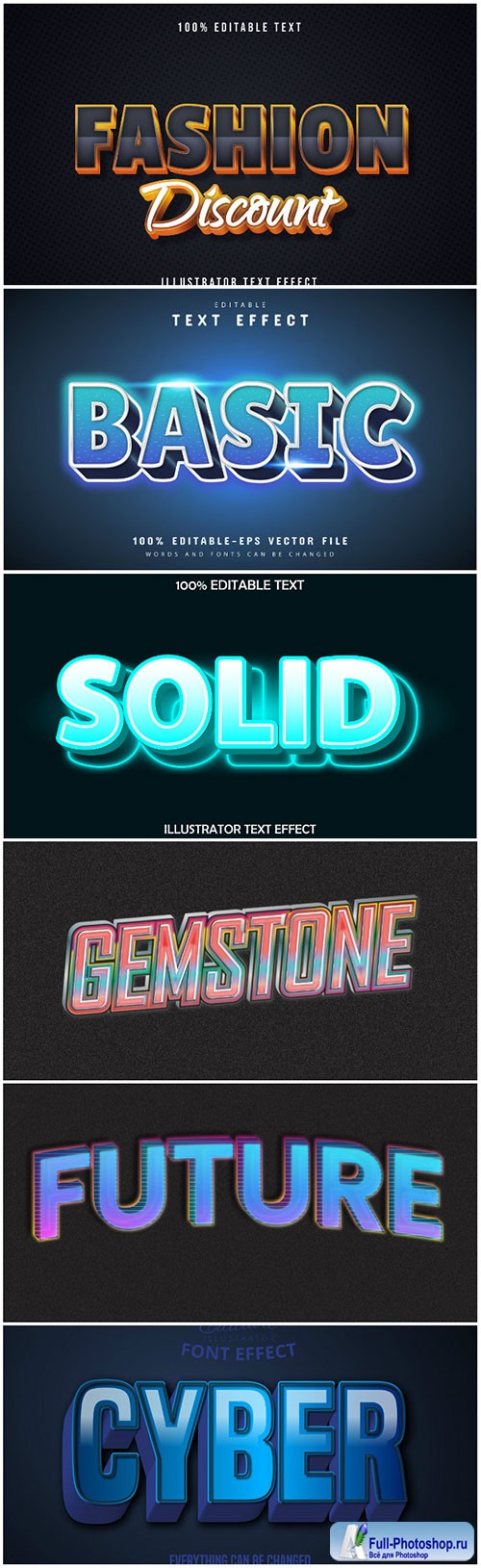 3d editable text style effect vector vol 174