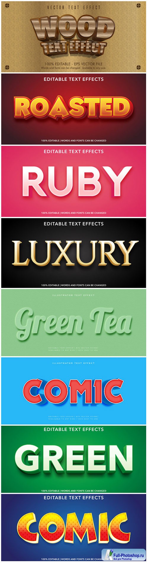 3d editable text style effect vector vol 170