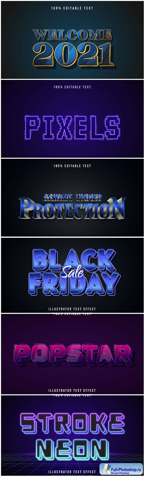 3d editable text style effect vector vol 187