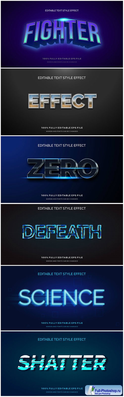 3d editable text style effect vector vol 179