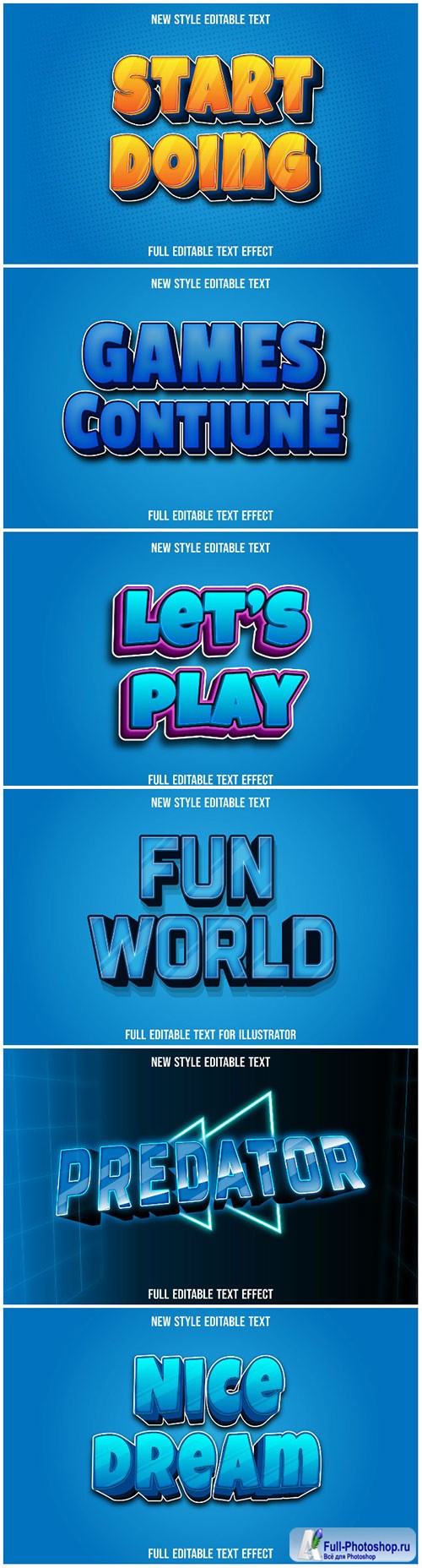 3d editable text style effect vector vol 200