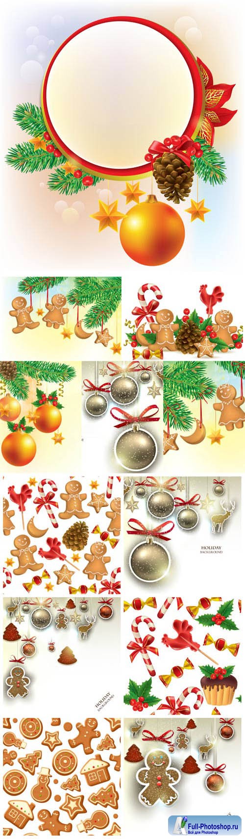 New Year and Christmas illustrations in vector 48