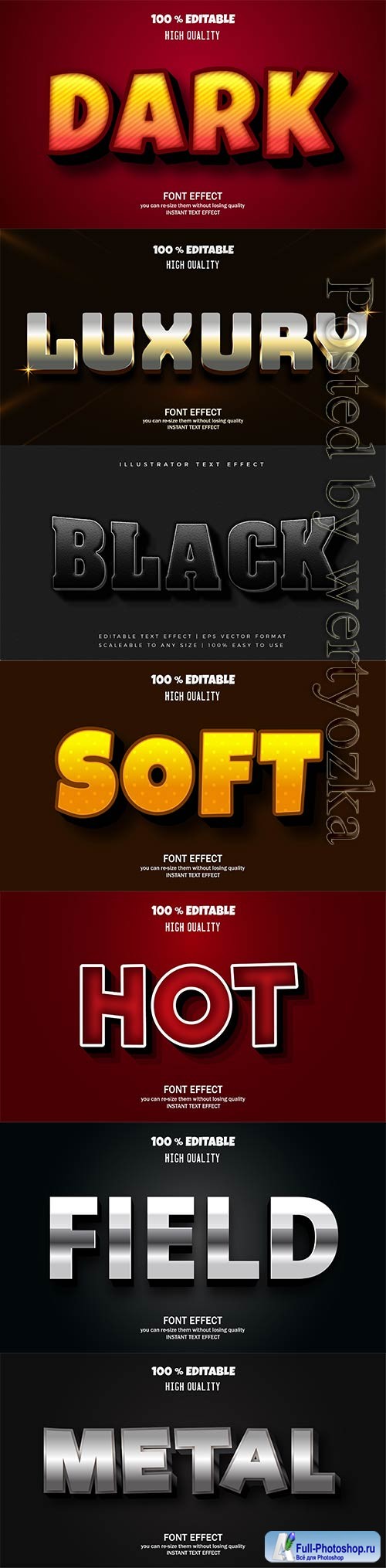 3d editable text style effect vector vol 217