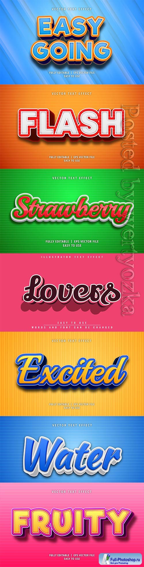 3d editable text style effect vector vol 214