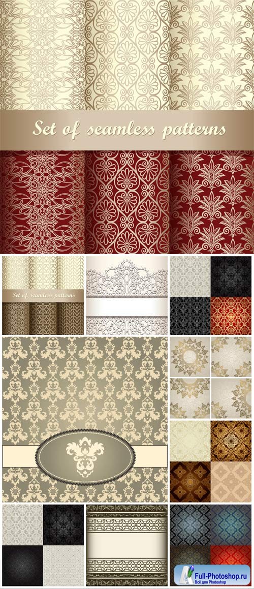 Stylish and shiny ornaments and patterns in vector