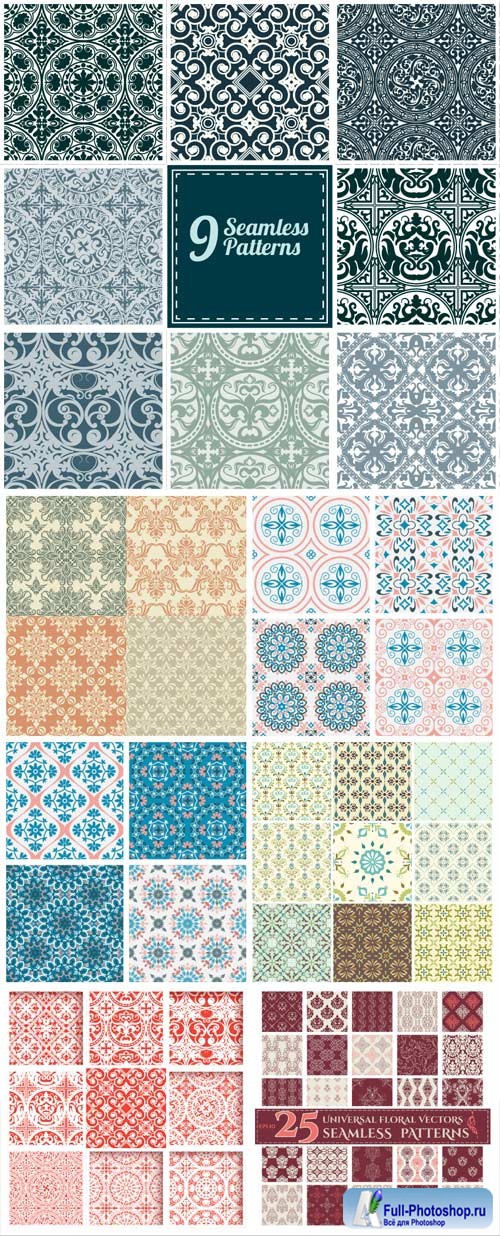 Abstract patterns and monograms in vector