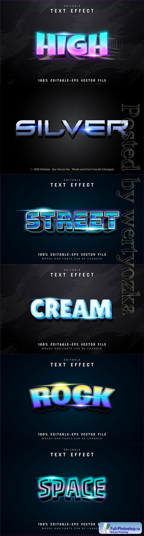 3d editable text style effect vector vol 225