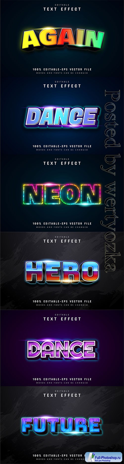 3d editable text style effect vector vol 221