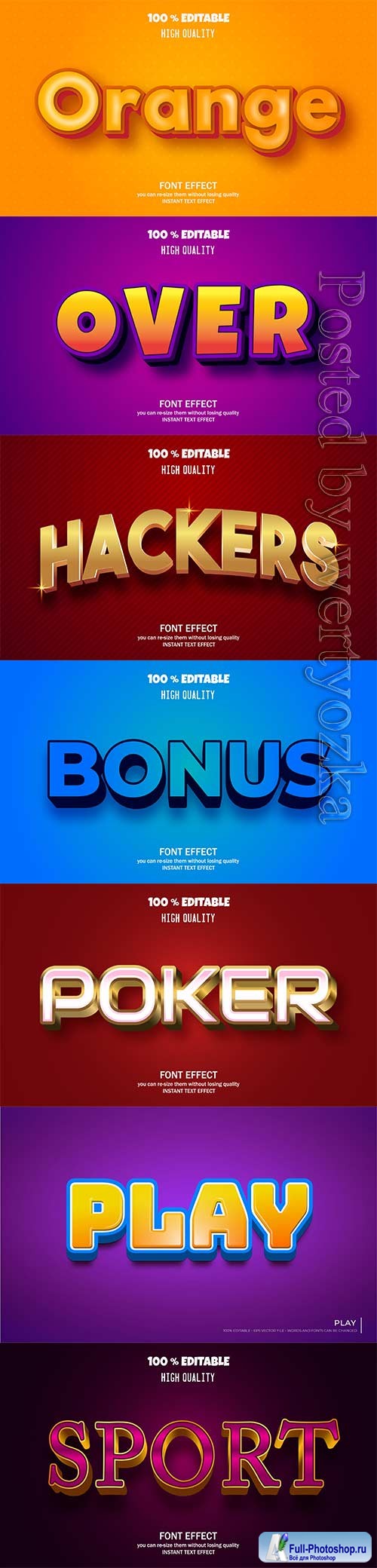 3d editable text style effect vector vol 254