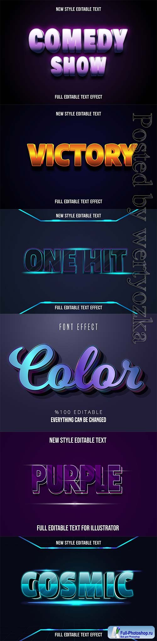 3d editable text style effect vector vol 241