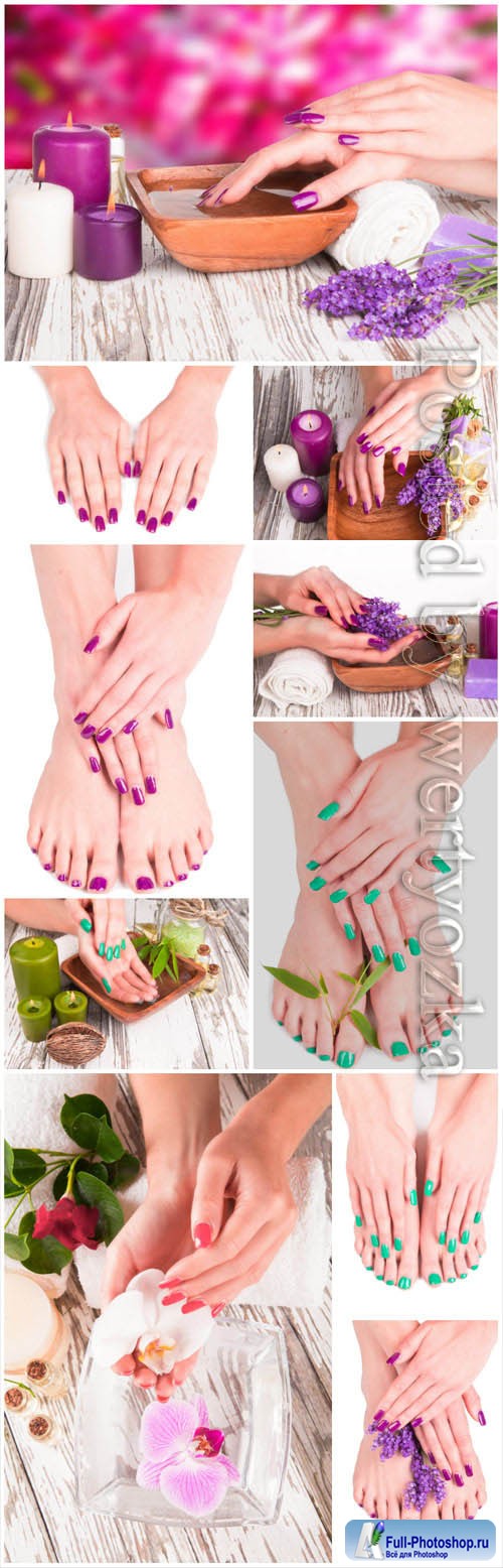 Pedicure and manicure stock photo