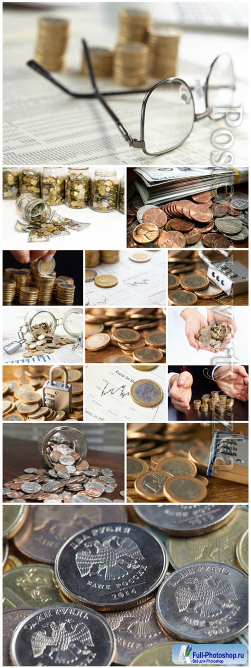 Money, coins stock photo