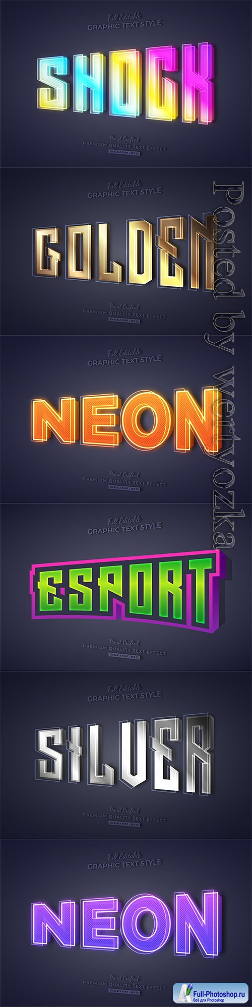 3d editable text style effect vector vol 258