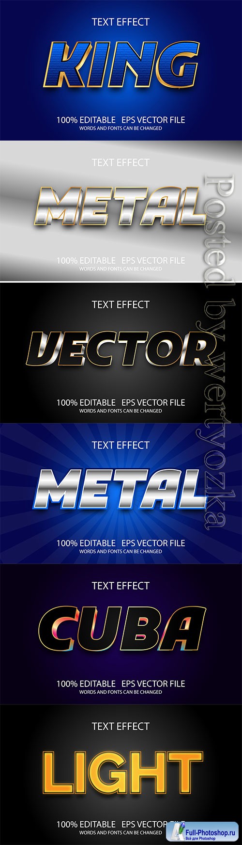 3d editable text style effect vector vol 256