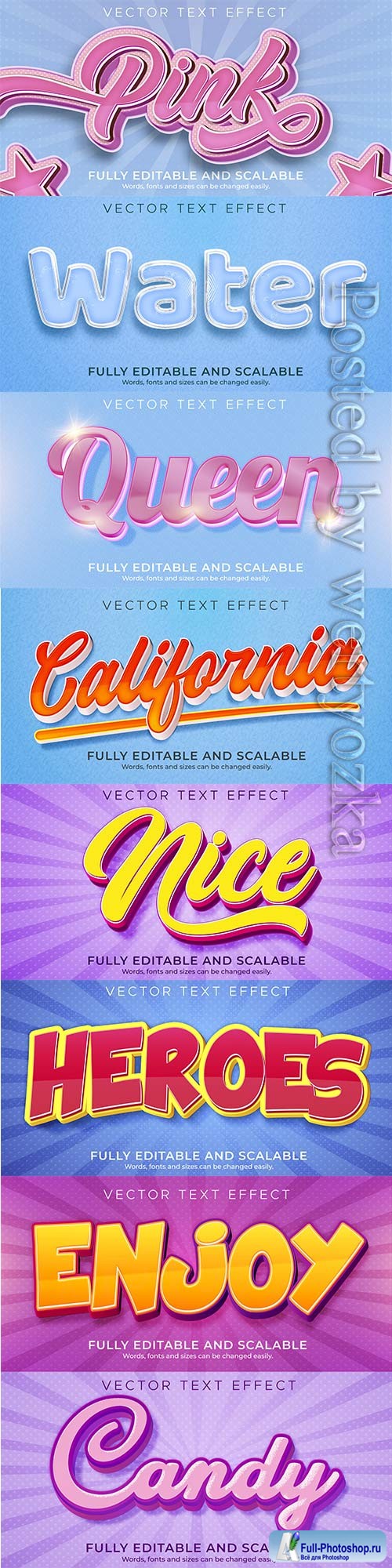 3d editable text style effect vector vol 267