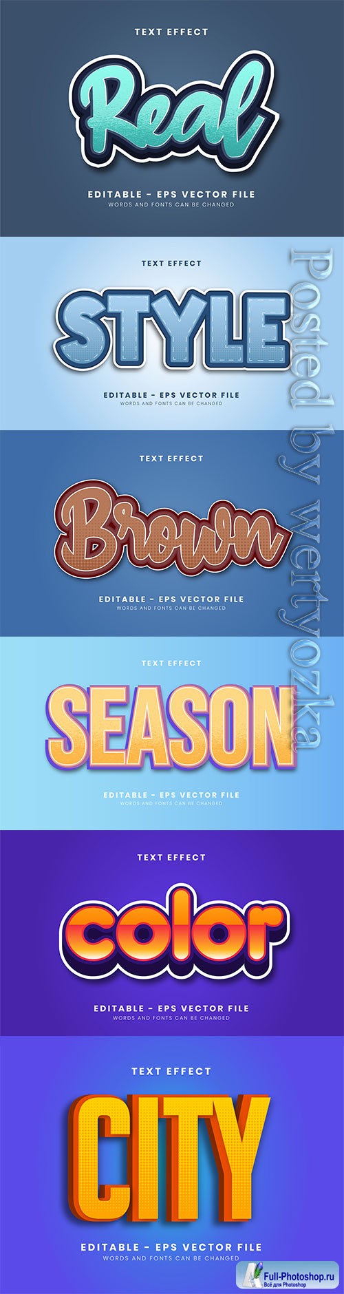 3d editable text style effect vector vol 283