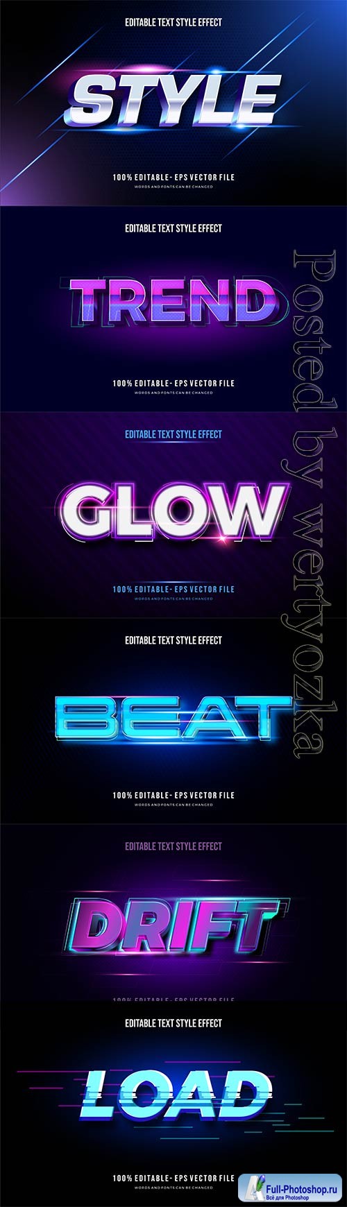 3d editable text style effect vector vol 292