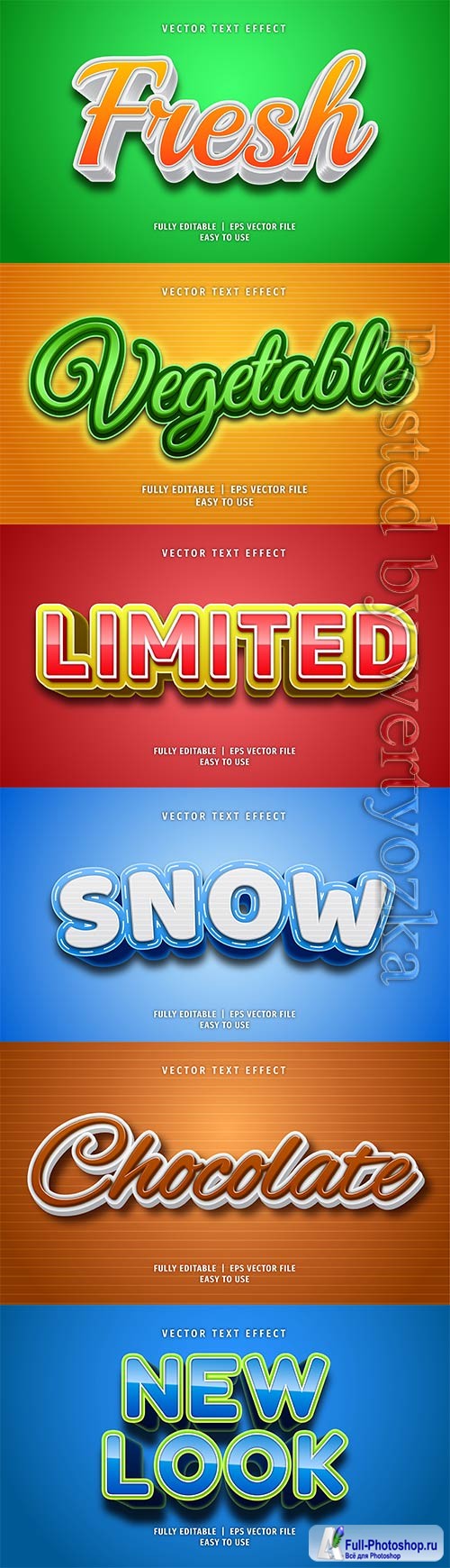 3d editable text style effect vector vol 291