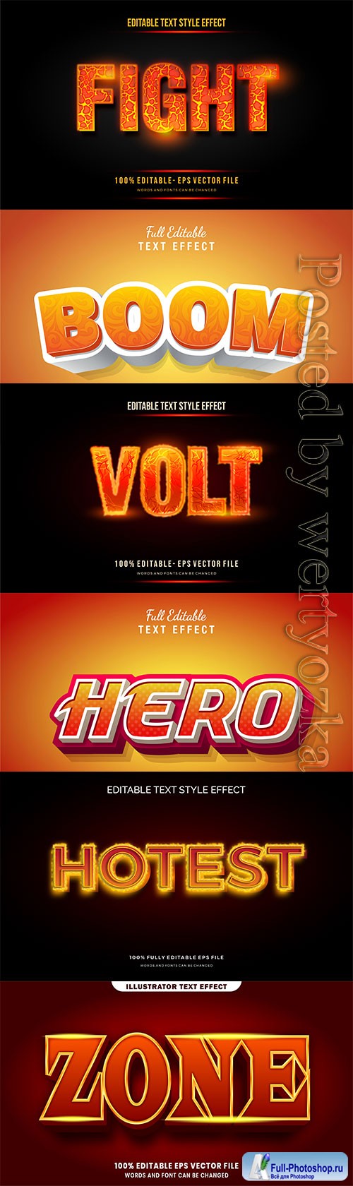 3d editable text style effect vector vol 285