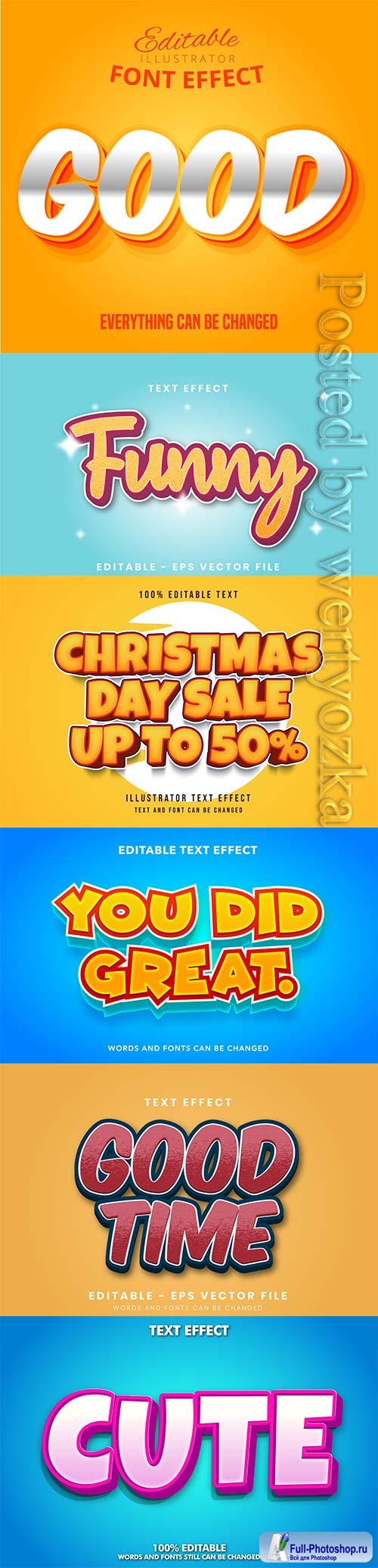 3d editable text style effect vector vol 300