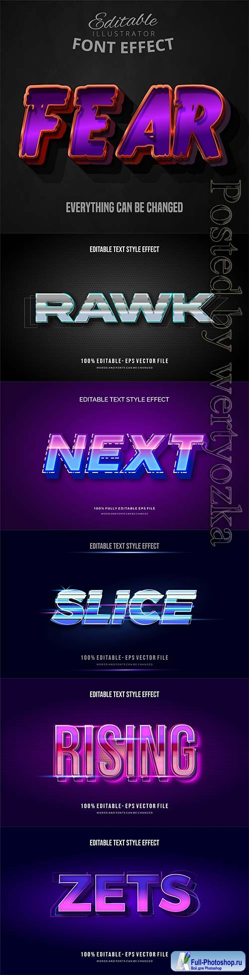 3d editable text style effect vector vol 299