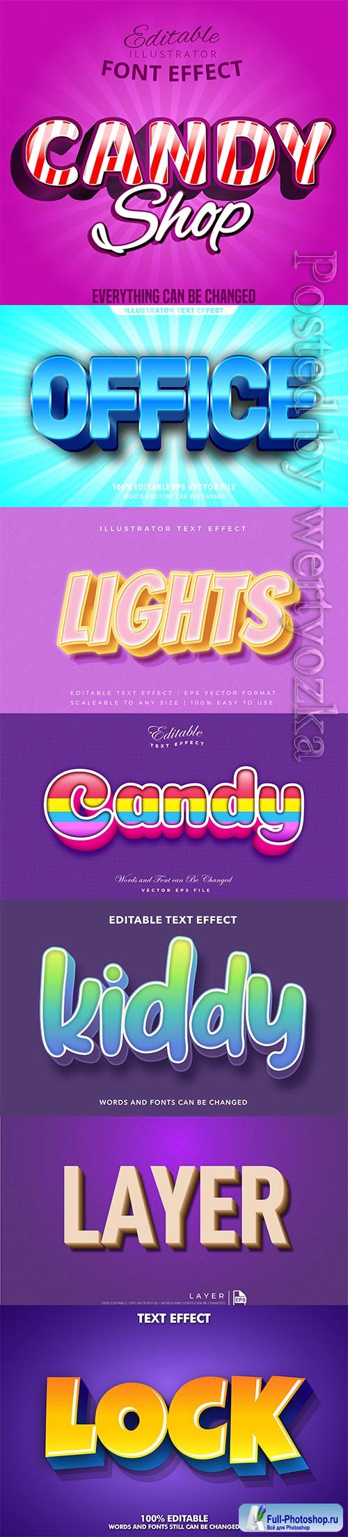 3d editable text style effect vector vol 312