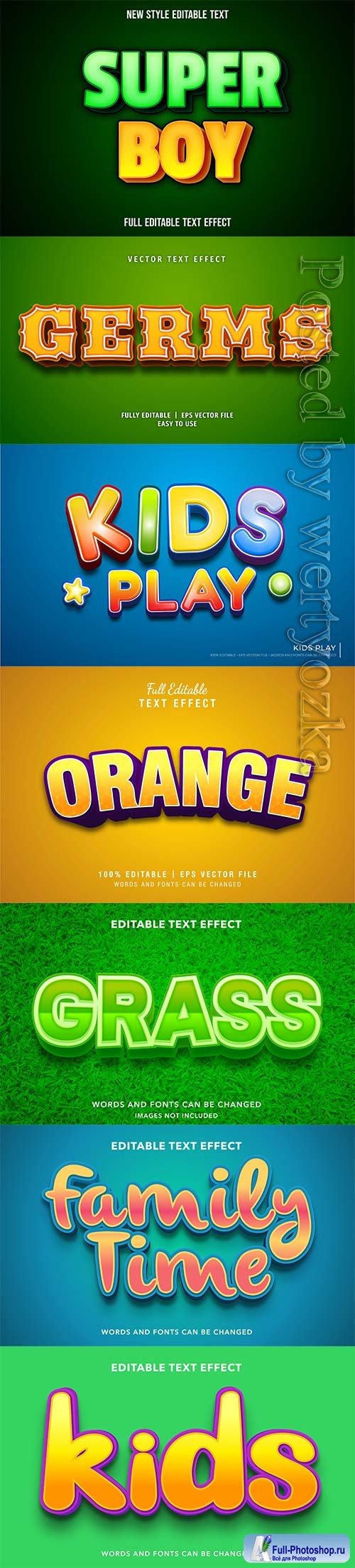 3d editable text style effect vector vol 311