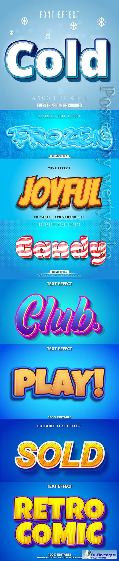 3d editable text style effect vector vol 310