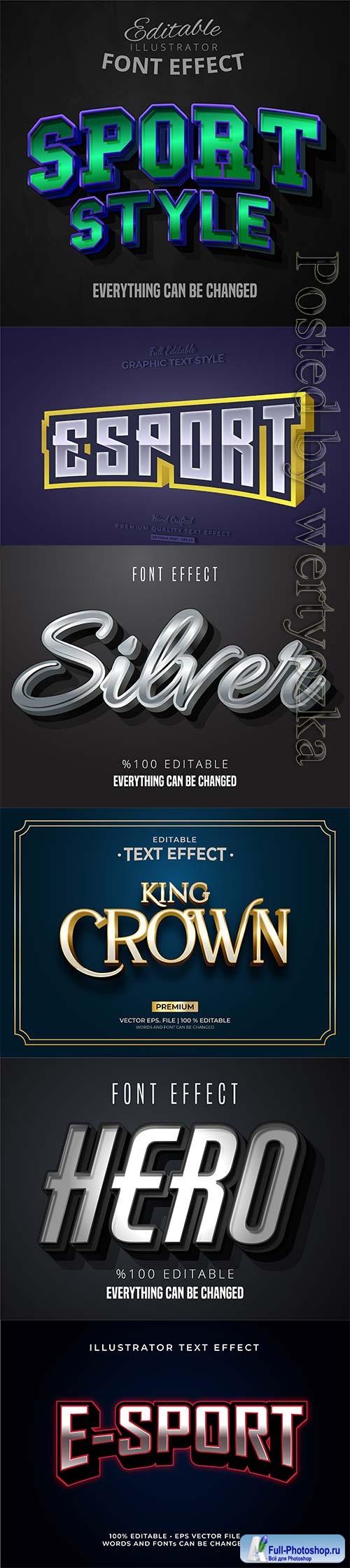 3d editable text style effect vector vol 308