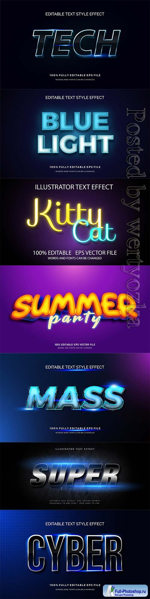 3d editable text style effect vector vol 305