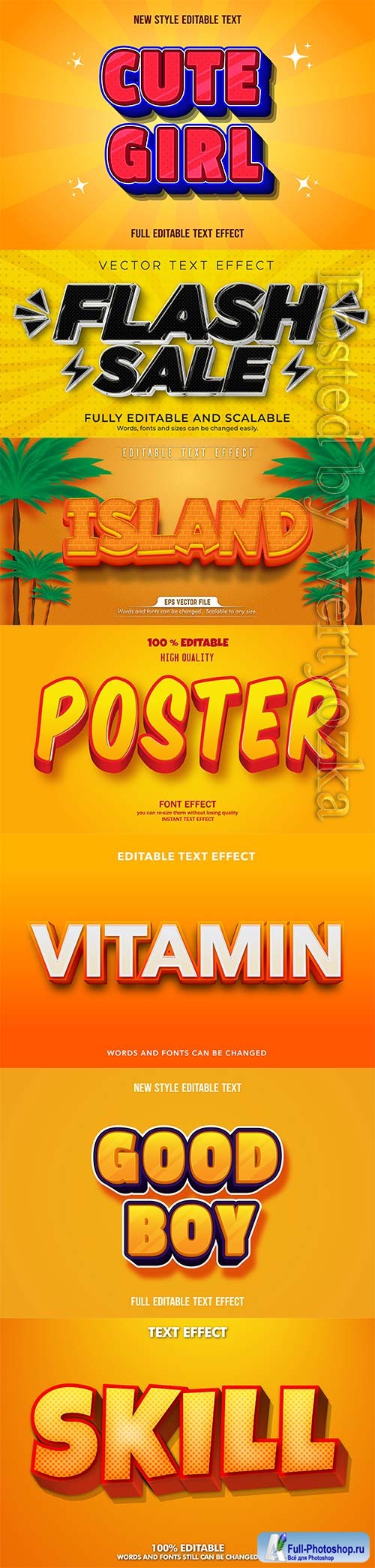 3d editable text style effect vector vol 303