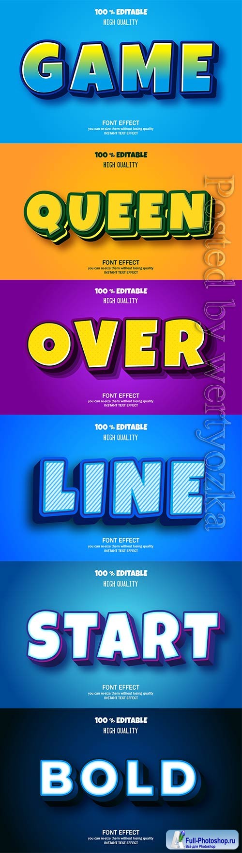 3d editable text style effect vector vol 314